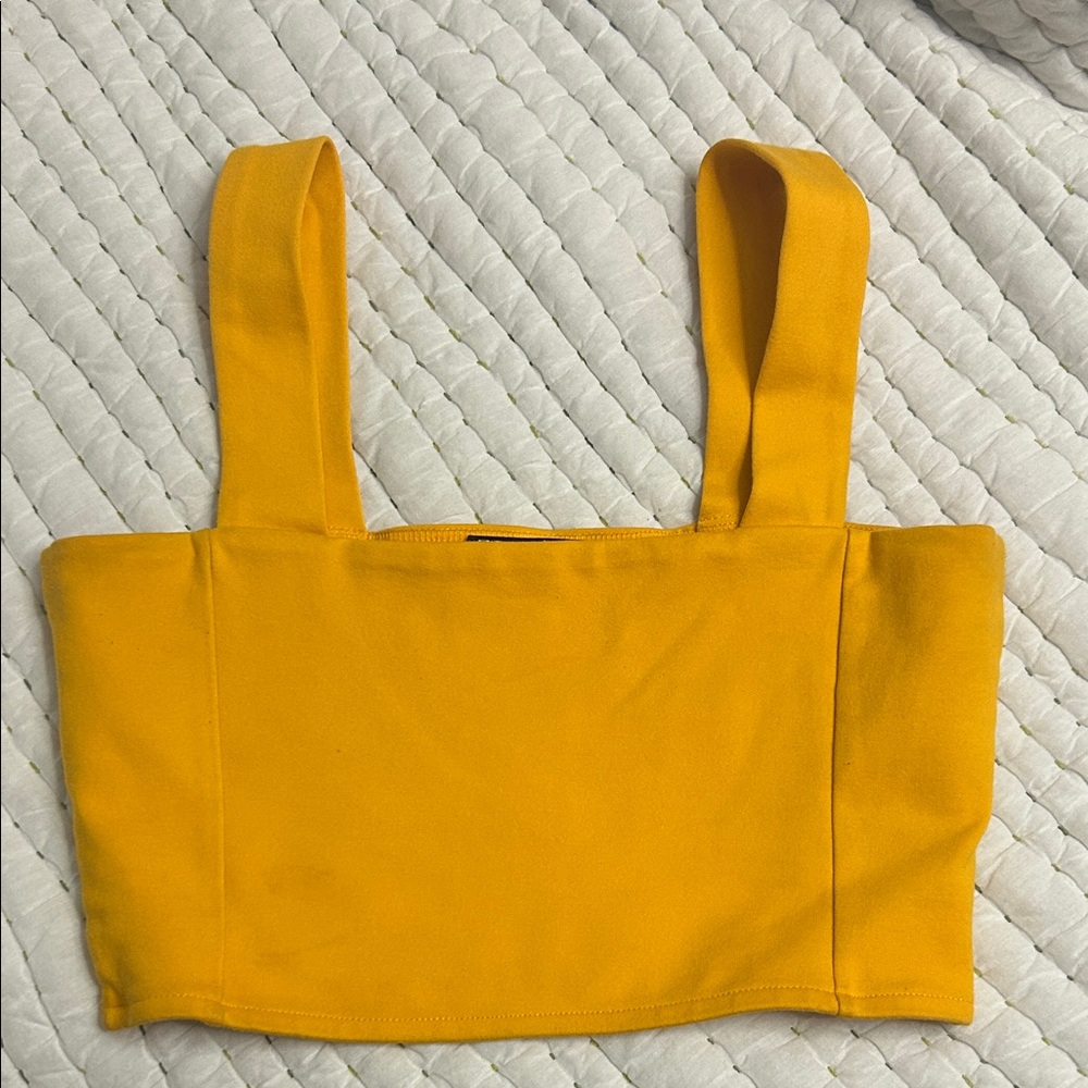 Zara Yellow Crop Top